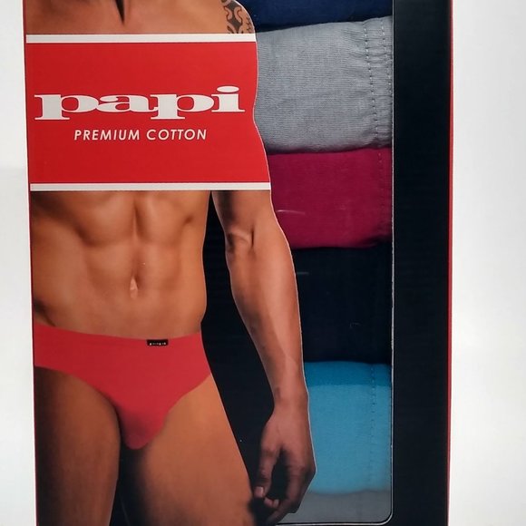 papi 6 Pack Low Rise Cotton Brief SMALL - Picture 2 of 5